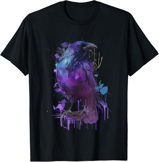 Raven colorful design T-Shirt - T-Shirt | Black