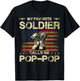 My Favorite Soldier Calls Me Pop-pop | Proud Army Pop-pop T-Shirt - T-Shirt | Black