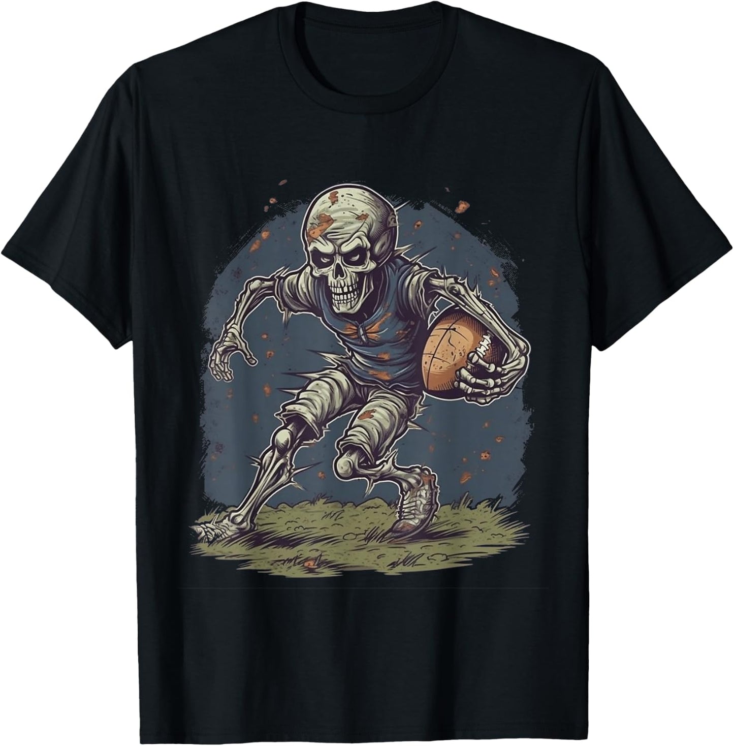 Zombie Football Player Halloween Costume Sport Men Boys T-Shirt - T-Shirt | Black