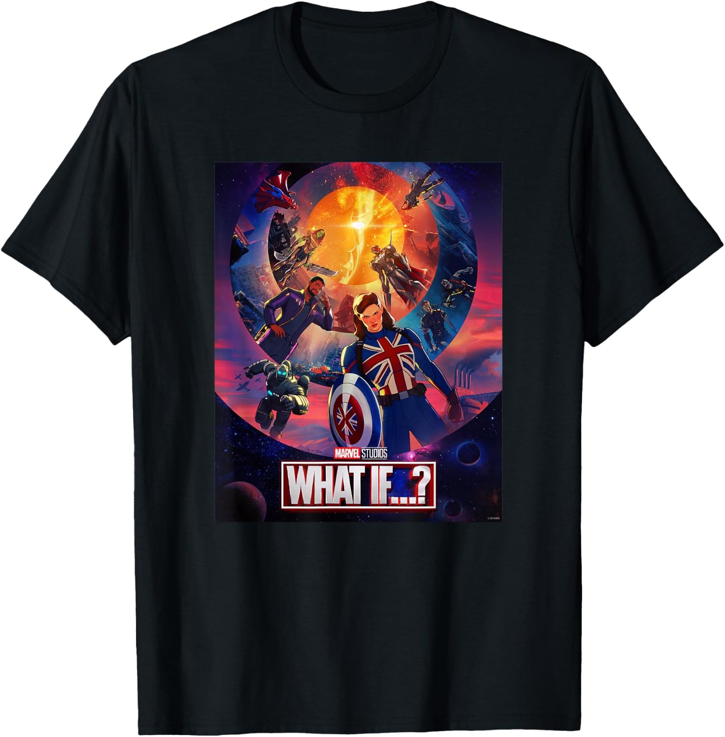 Marvel What If Character Group Poster T-Shirt - T-Shirt | Black