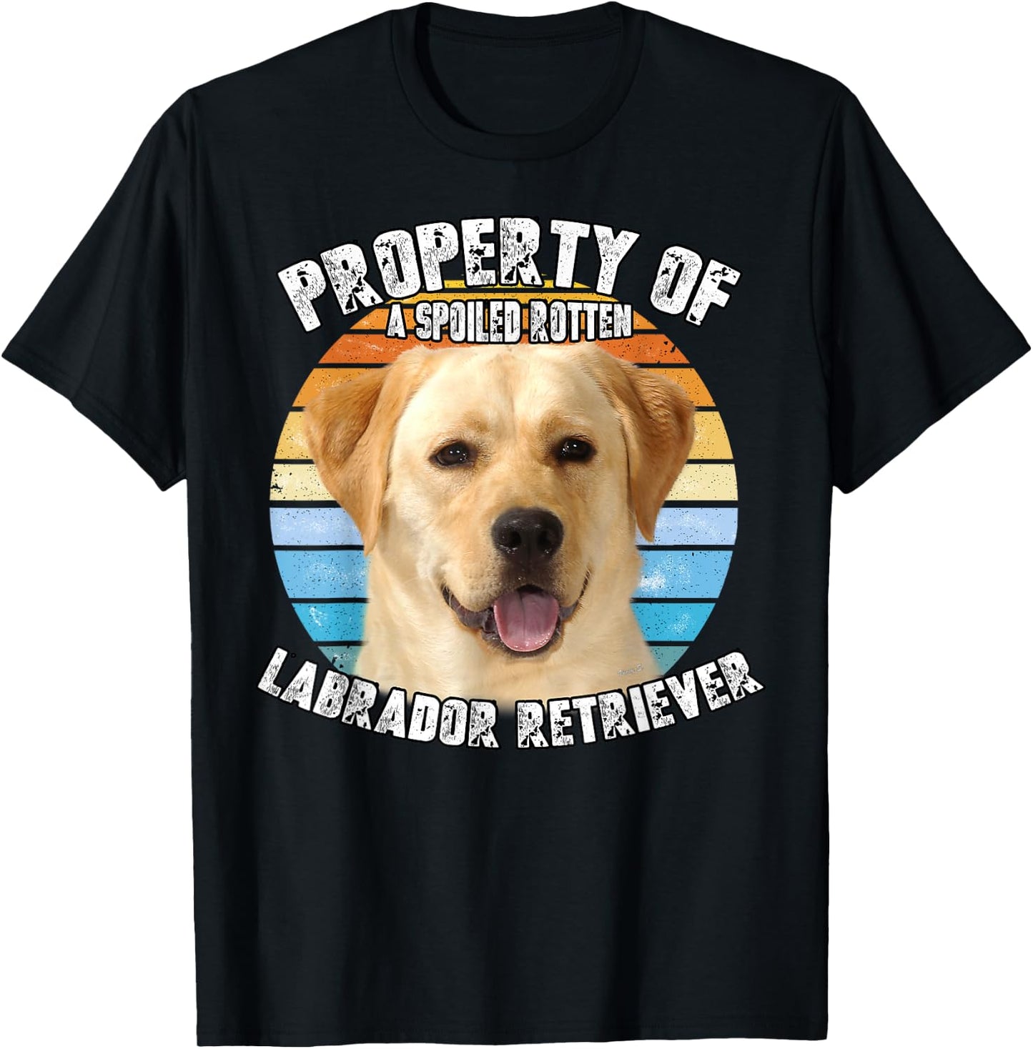 Labrador Retriever Yellow Owner Lover Retro Vintage T-Shirt - T-Shirt | Black