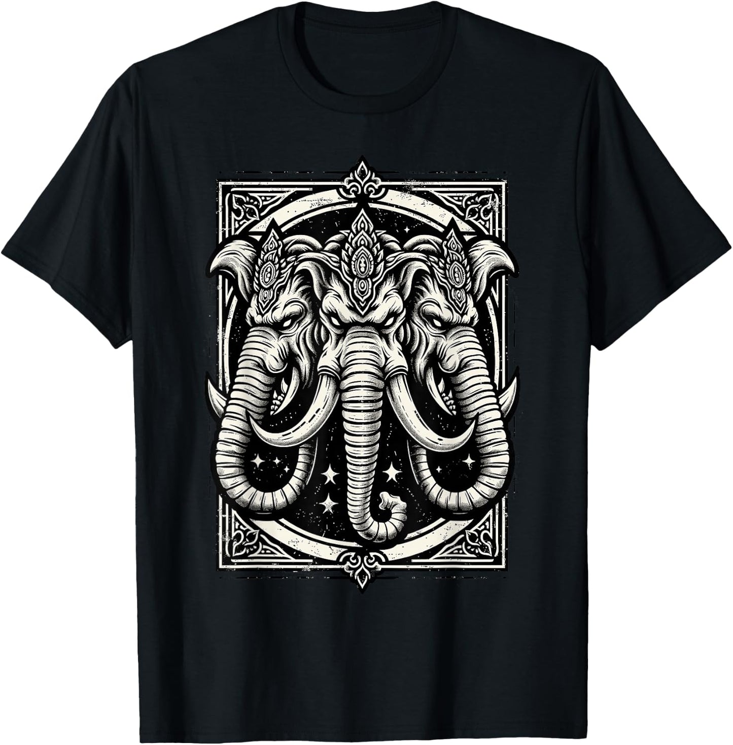 3 Headed Elephant of Lao Laos Pride T-Shirt - T-Shirt | Black
