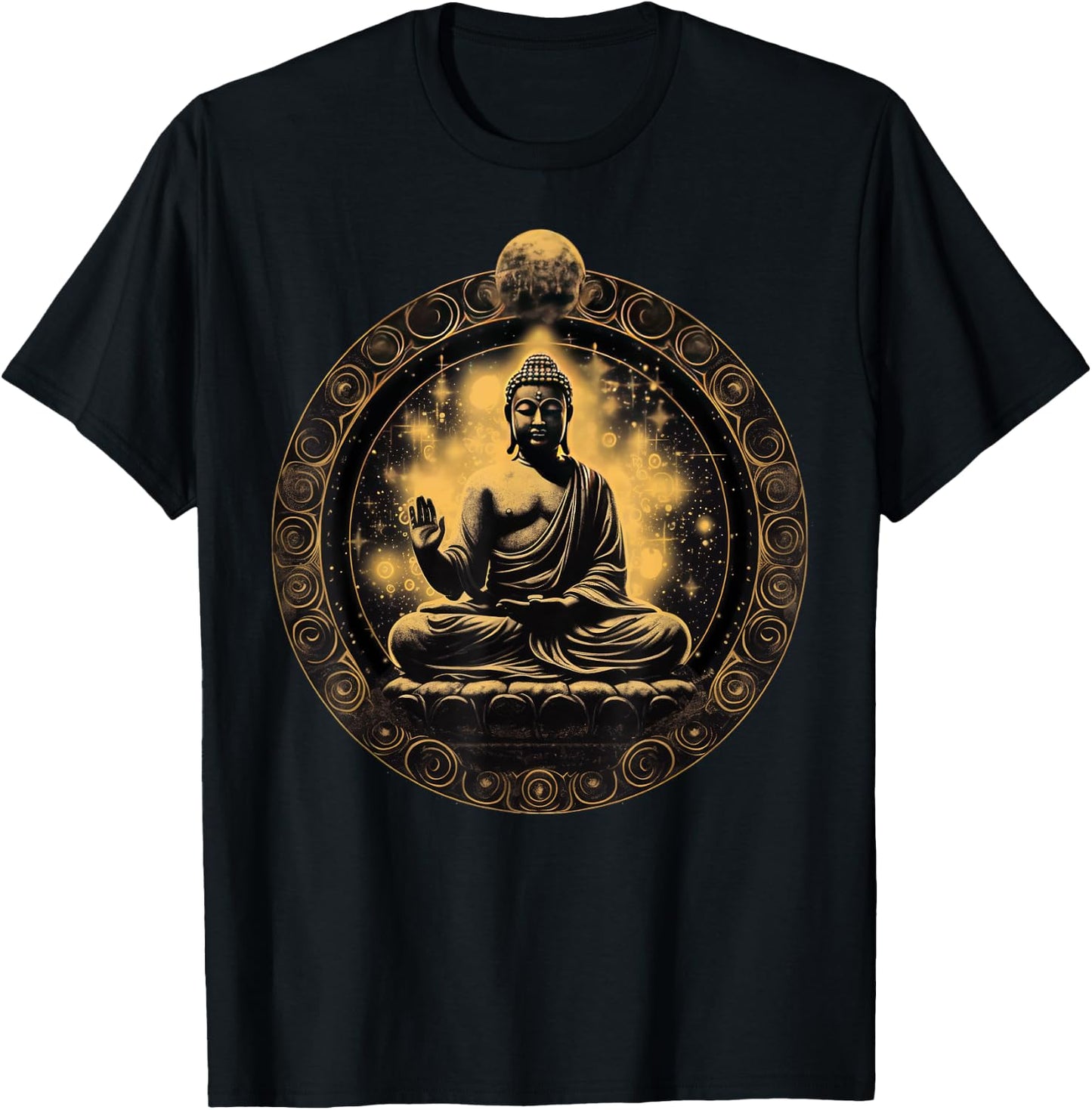 Buddha Buddhism Zen Spiritual Yoga Meditation Serenity T-Shirt - T-Shirt | Black