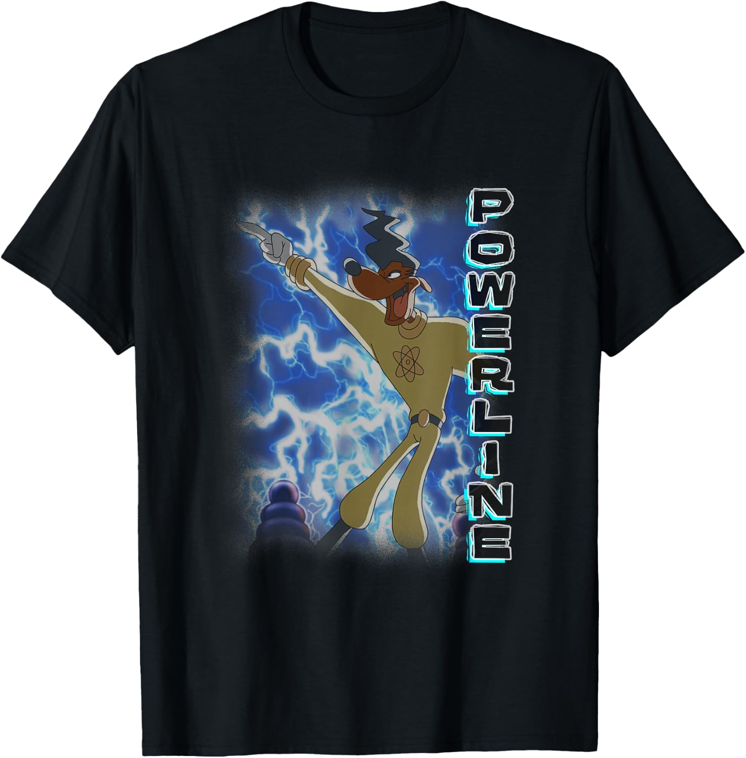 Disney A Goofy Movie Powerline Electrifying Dance Poster T-Shirt - T-Shirt | Black