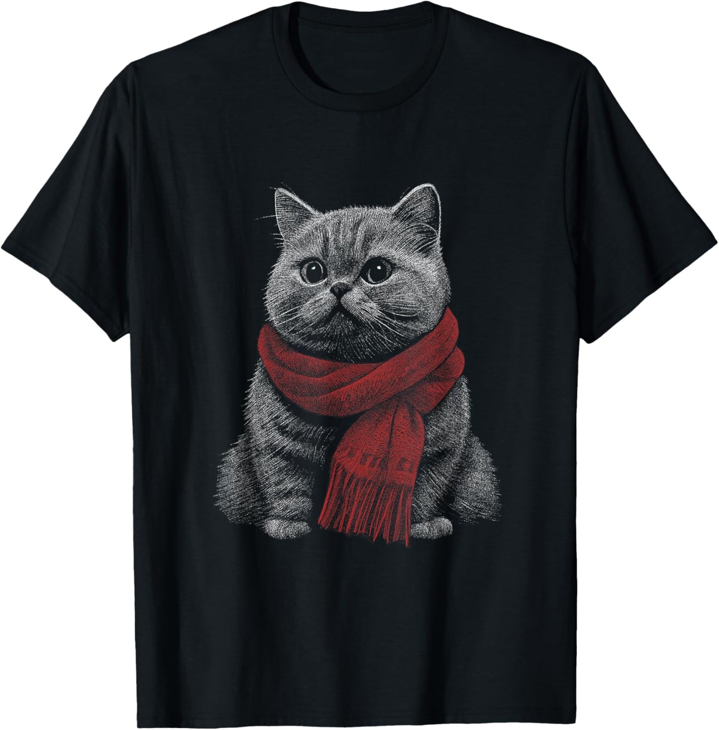 British Shorthair Cat Men Women Kids T-Shirt - T-Shirt | Black