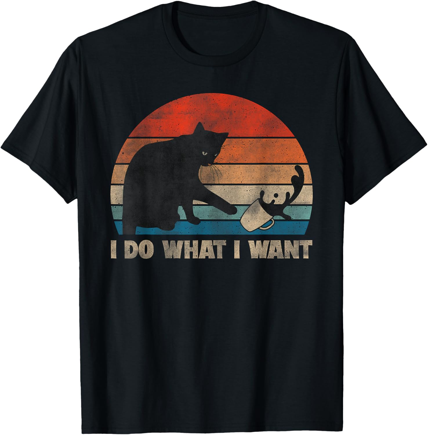 Funny Cat, I Do What I Want Cat, Cat Lover, Cat Humor, Cat T-Shirt - T-Shirt | Black