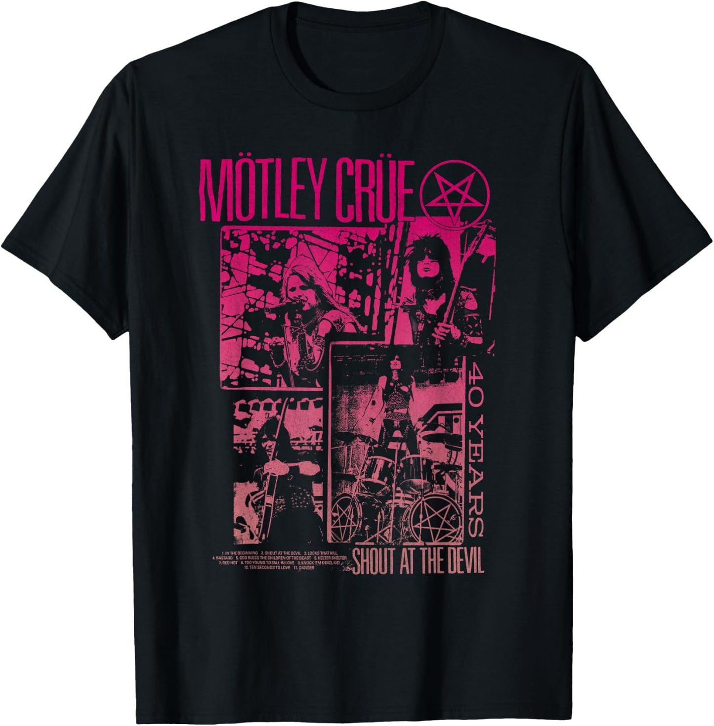 Mötley Crüe – Live Photo T-Shirt - T-Shirt | Black