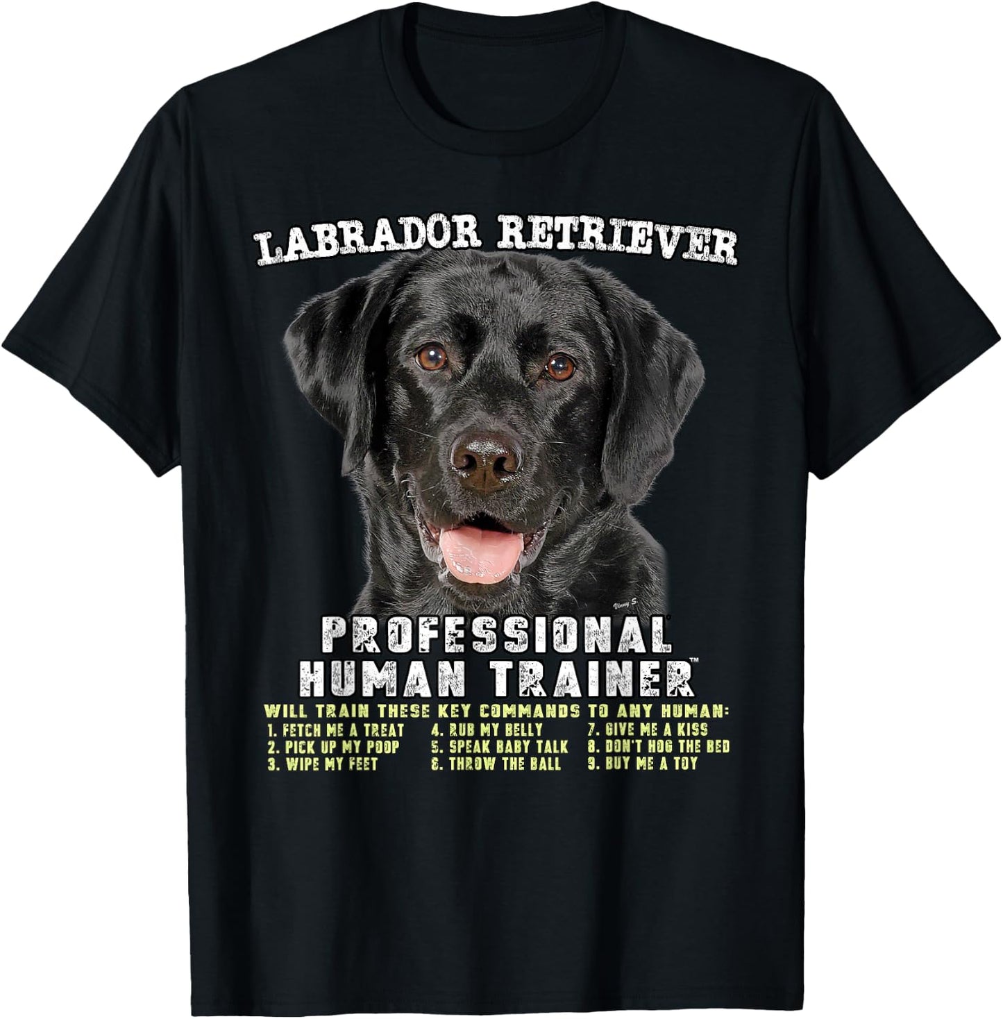 Labrador Retriever Black Lab Professional Human Trainer T-Shirt - T-Shirt | Black