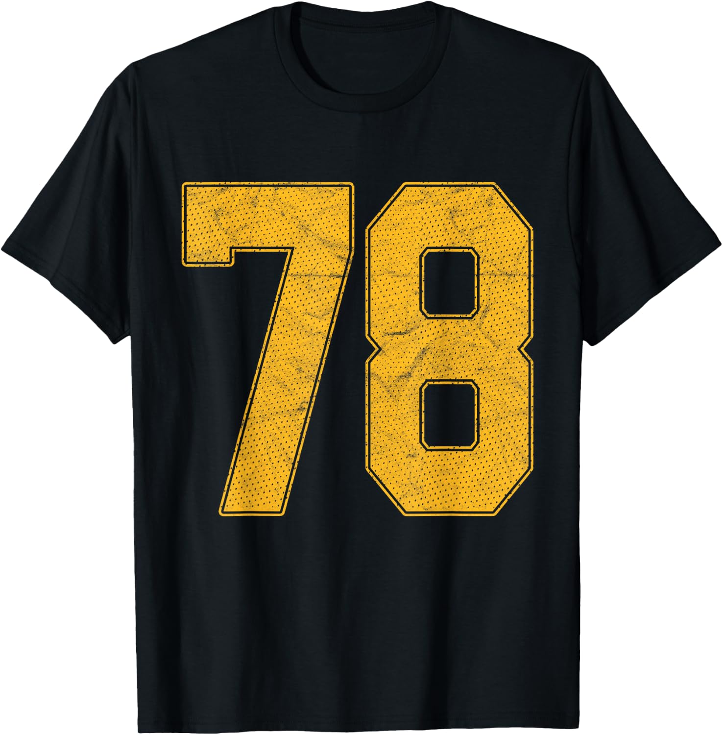 Number 78 Numbered Uniform Sports Team Jersey 78th Birthday T-Shirt - T-Shirt | Black