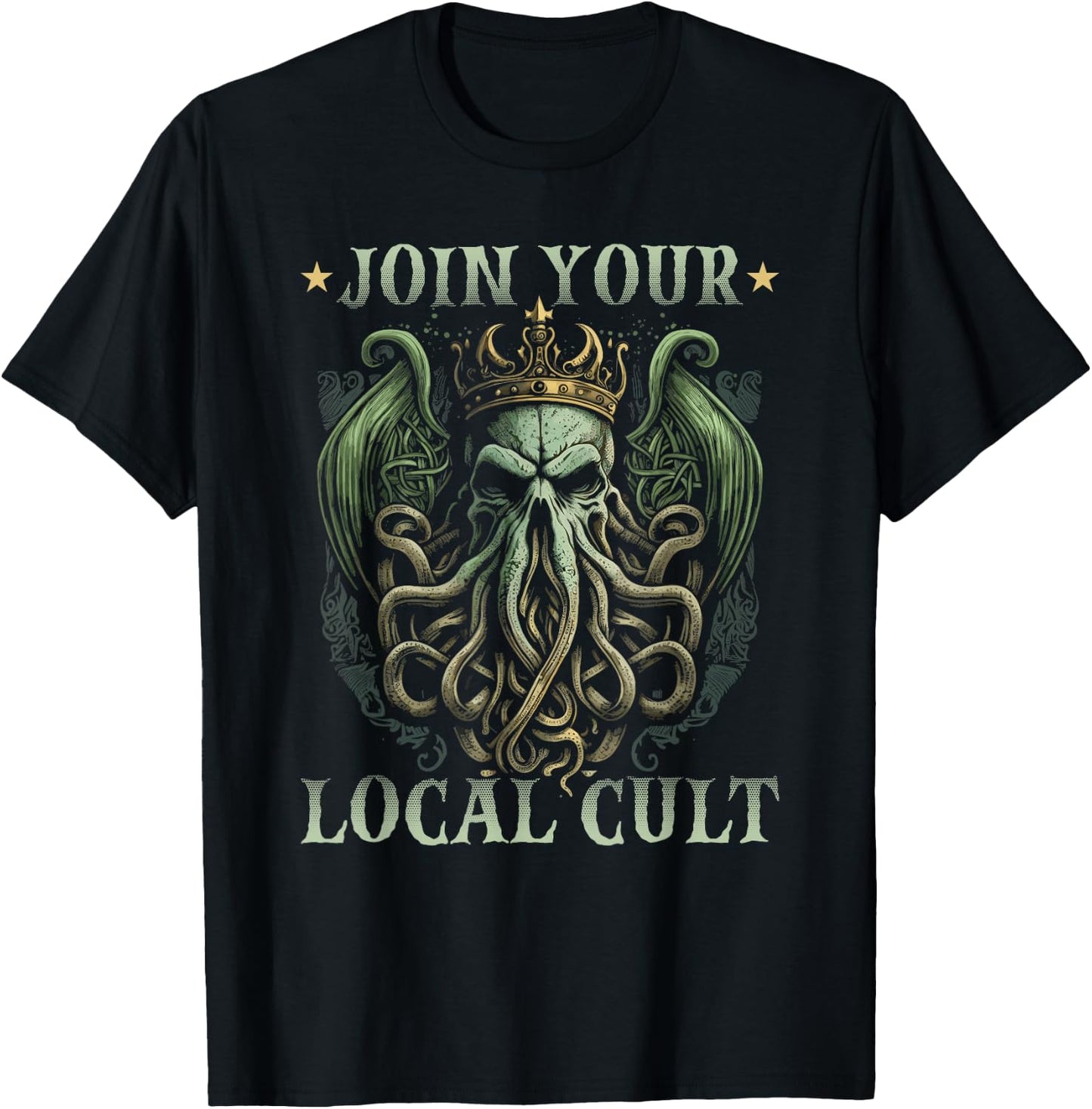 Join Your Local Cthulhu Cult, Cosmic Horror Cthulhu T-Shirt - T-Shirt | Black