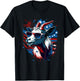 USA Patriotic Goat 4th of July Boys Funny Goat Americaaa T-Shirt - T-Shirt | Black