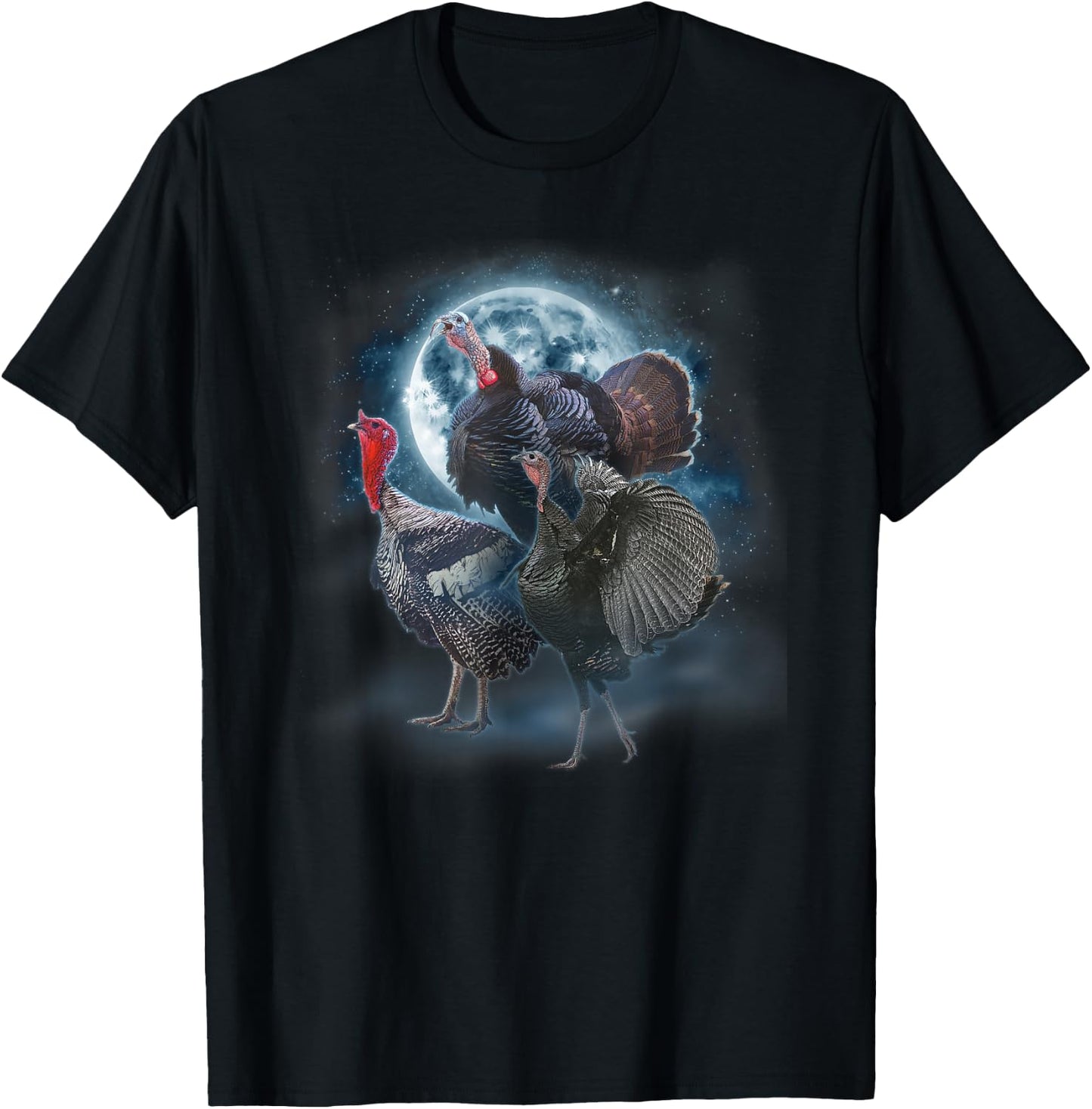Howling at the Moon Shirt - Funny Turkey Shirts - Turkey T-Shirt - T-Shirt | Black