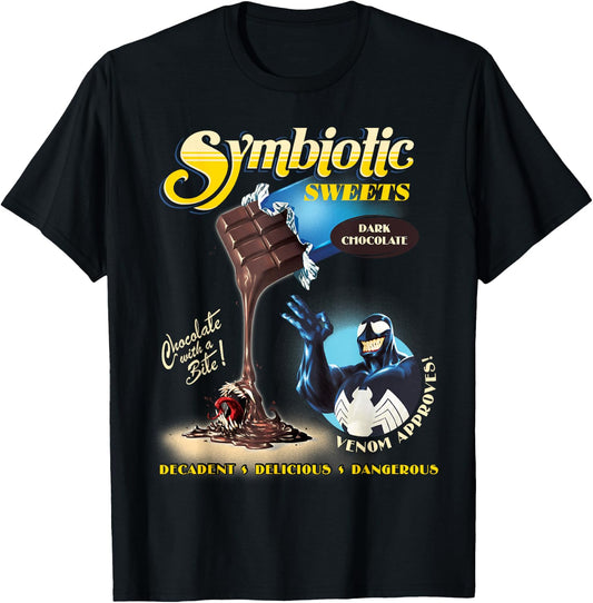 Marvel Venom Symbiotic Sweets Dark Chocolate with a Bite T-Shirt - T-Shirt | Black