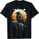 Raven Crow Dark Bird Witchcraft Omens Midnight T-Shirt - T-Shirt | Black