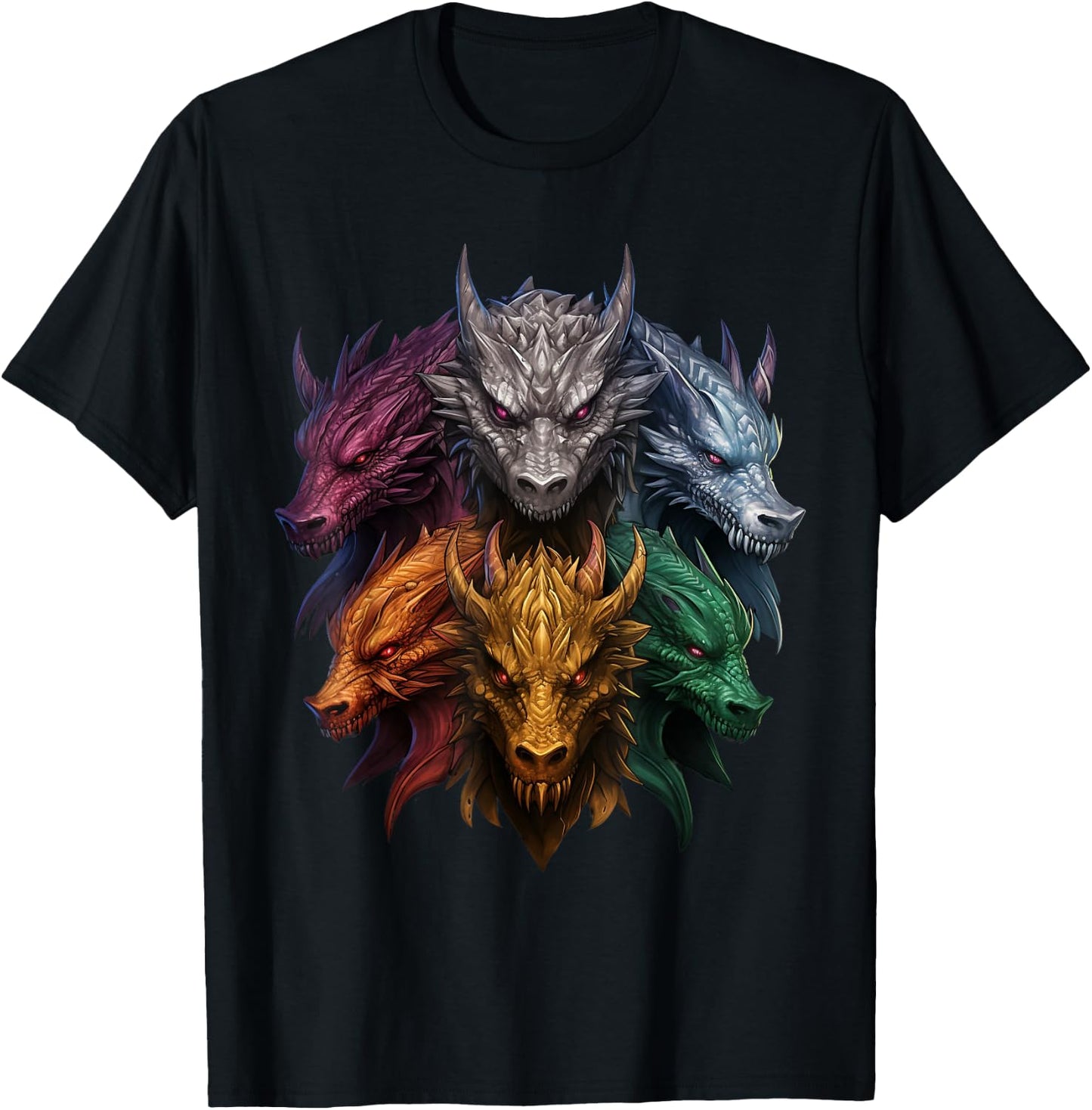 Dragon Lovers Dragon Types Women Men Girls Boys Dragons T-Shirt - T-Shirt | Black