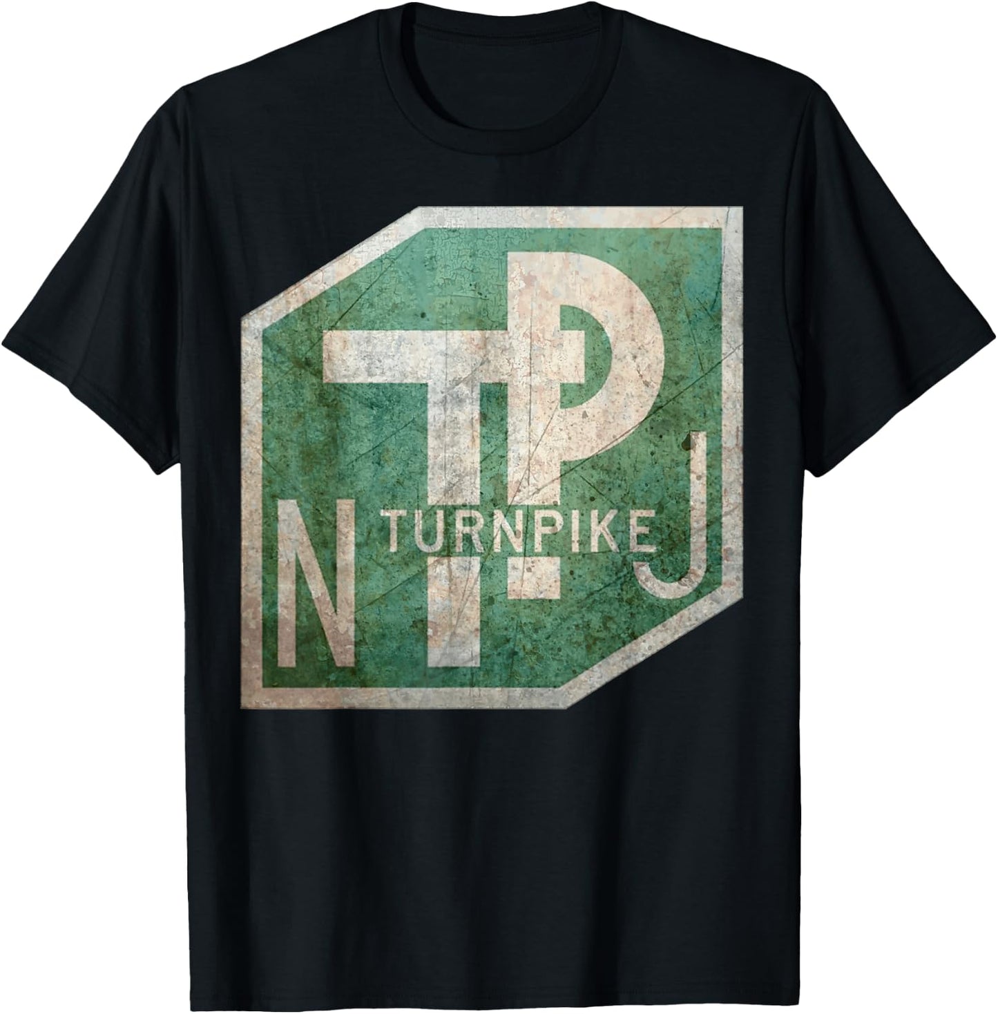 NJ Turnpike NJ Locals Visitors New Jersey Garden State T-Shirt - T-Shirt | Black