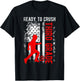 Ready To Crush Third Grade Soccer USA Flag Back To School Women Kids Men T-Shirt - T-Shirt | Black