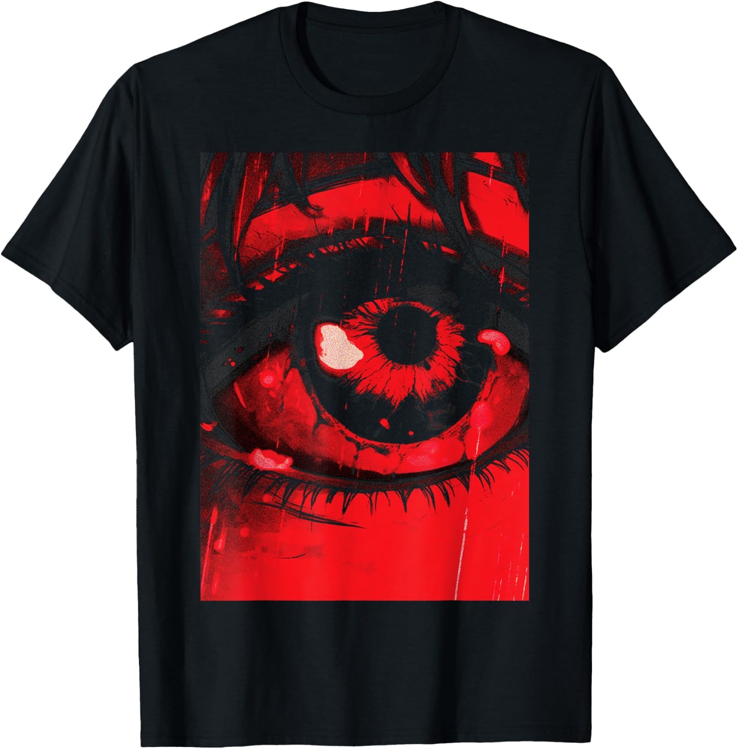 Dark Grunge Eyeball Horror Goth Occult Aesthetic Girl Eye T-Shirt - T-Shirt | Black