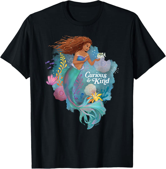 Disney The Little Mermaid Ariel Curious & Kind T-Shirt - T-Shirt | Black
