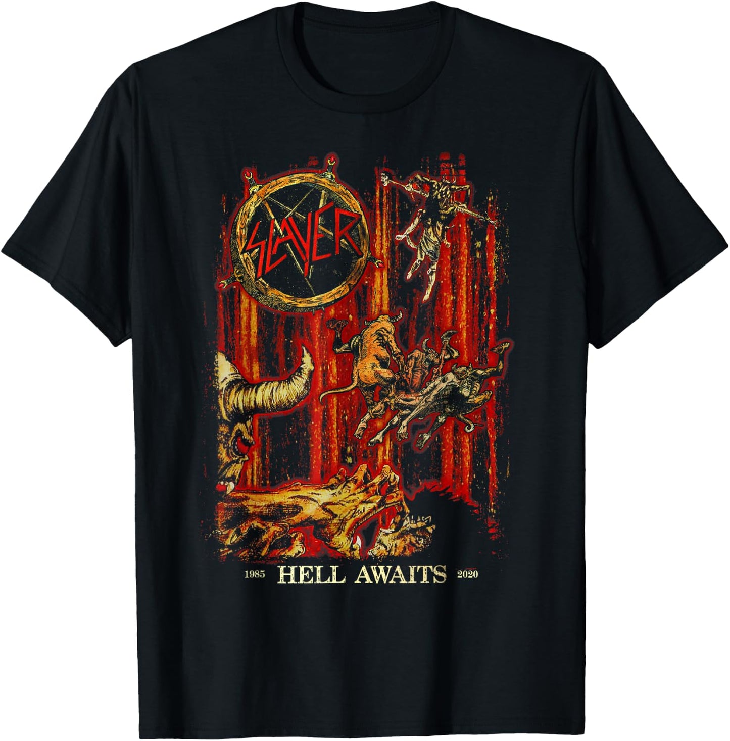 Slayer - Hell Awaits Anniversary Cover T-Shirt - T-Shirt | Black