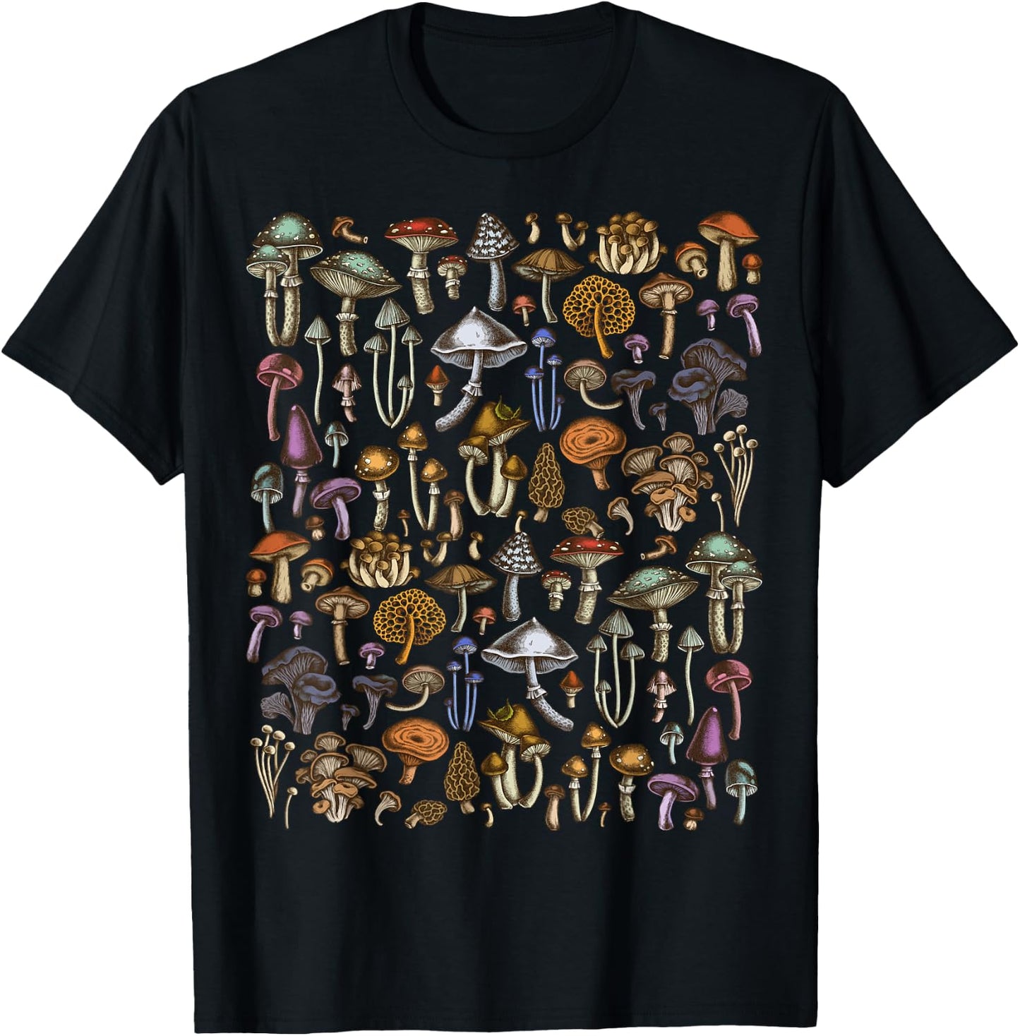 Mushrooms Fun Mycology Fungi Foraging Mushroom Lovers T-Shirt - T-Shirt | Black