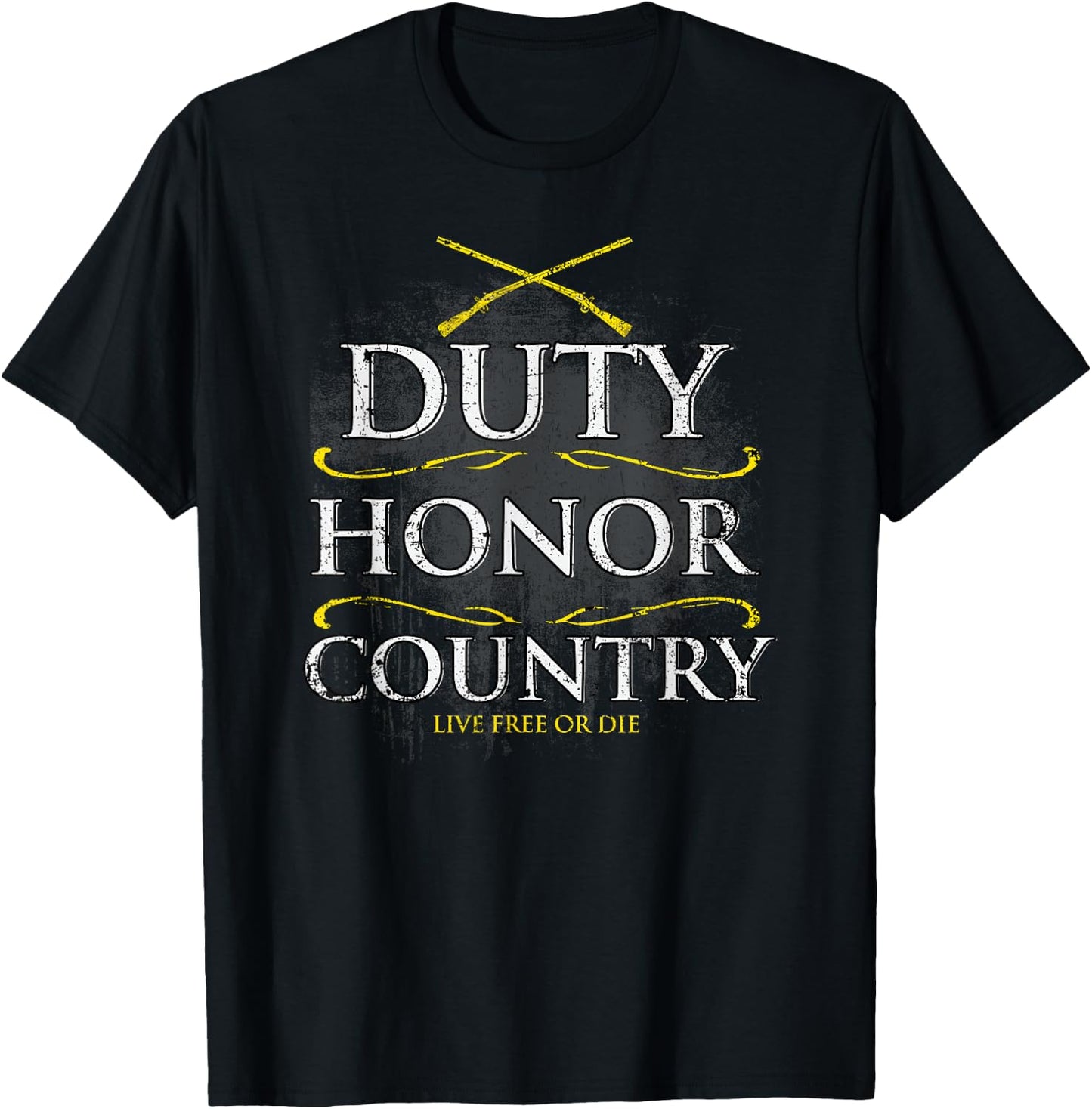 Duty Honor Country Live Free or Die T-Shirt - T-Shirt | Black