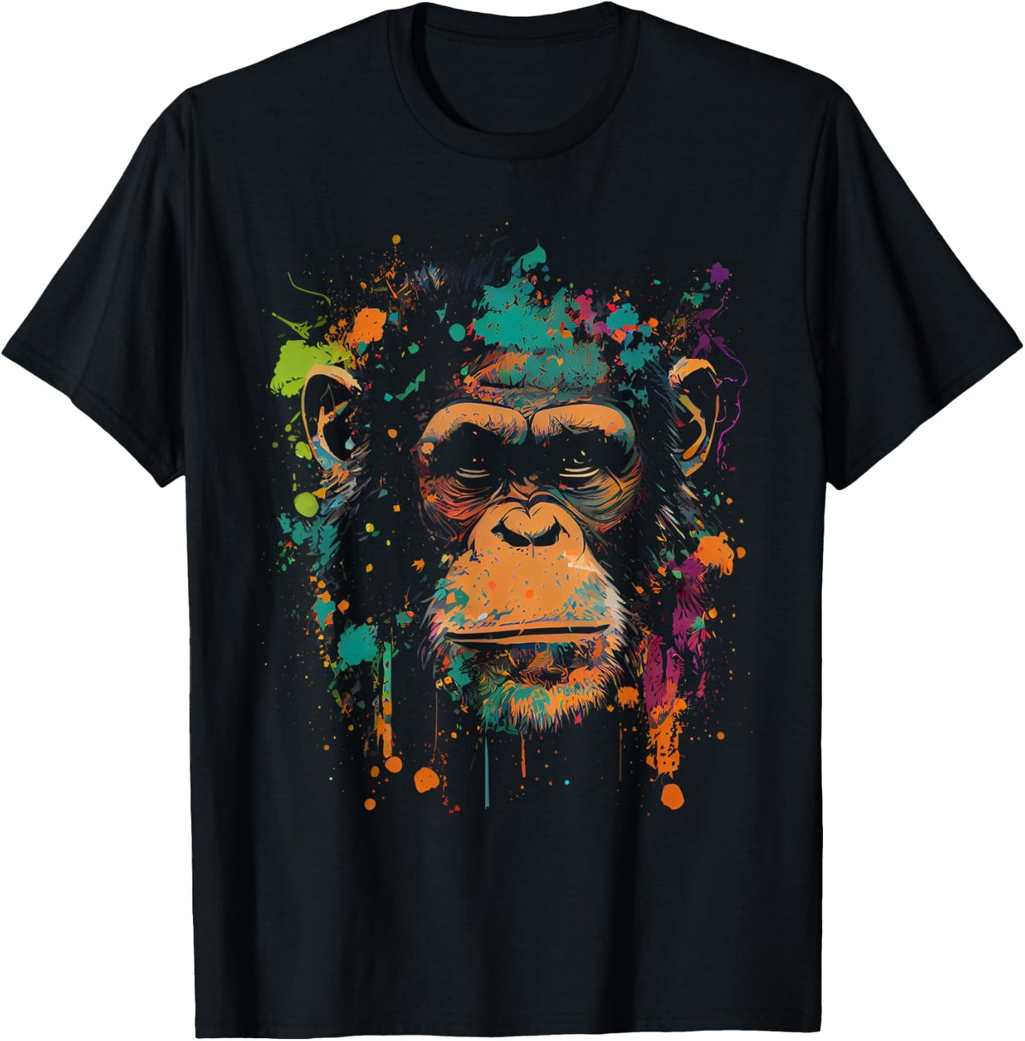 Chimpanzee Monkey Safari Favourite Animal Fan Chimpanzee Fan T-Shirt - T-Shirt | Black