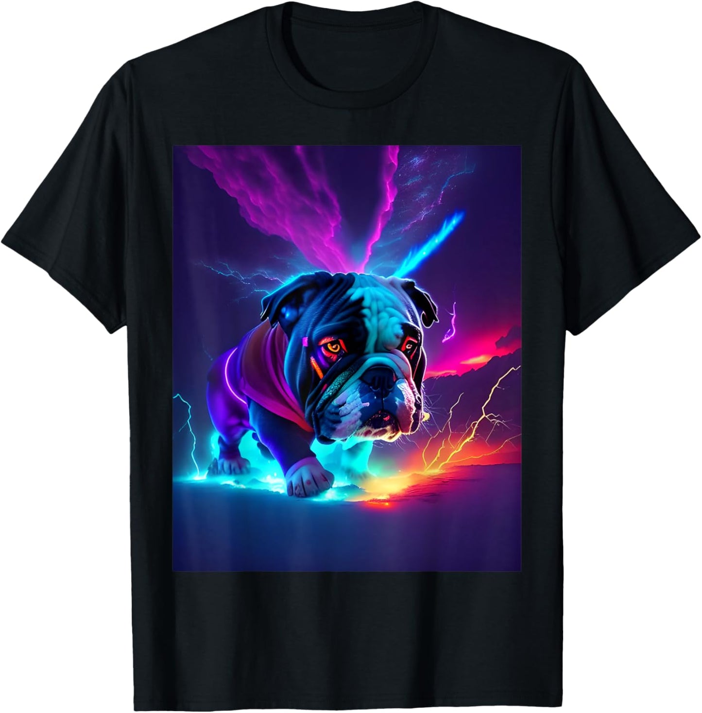 Neon Bulldog Women T-Shirt - T-Shirt | Black
