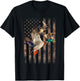 Duck Hunter American Flag Waterfowl Hunting Camouflage Men T-Shirt - T-Shirt | Black