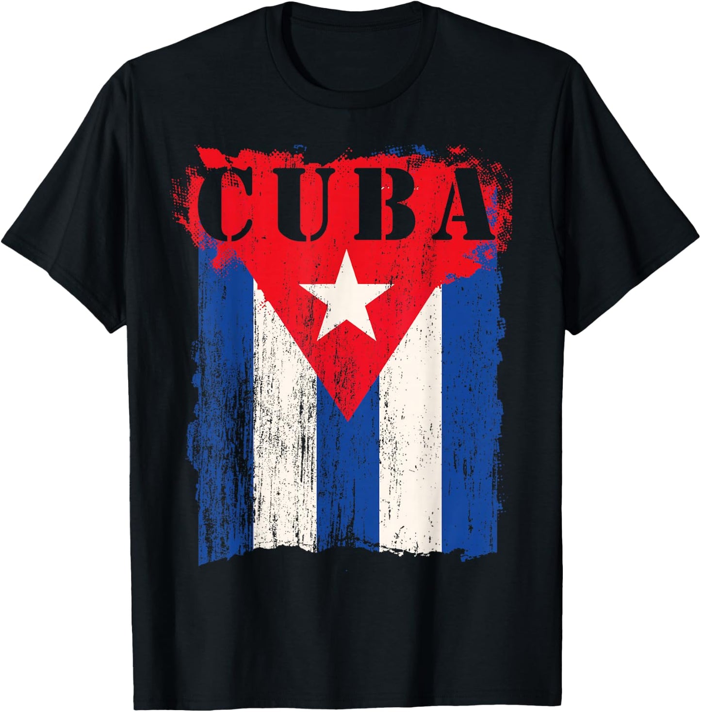 Cuban Flag Shirt Cuba Hispanic Heritage Month Patriotic T-Shirt - T-Shirt | Black