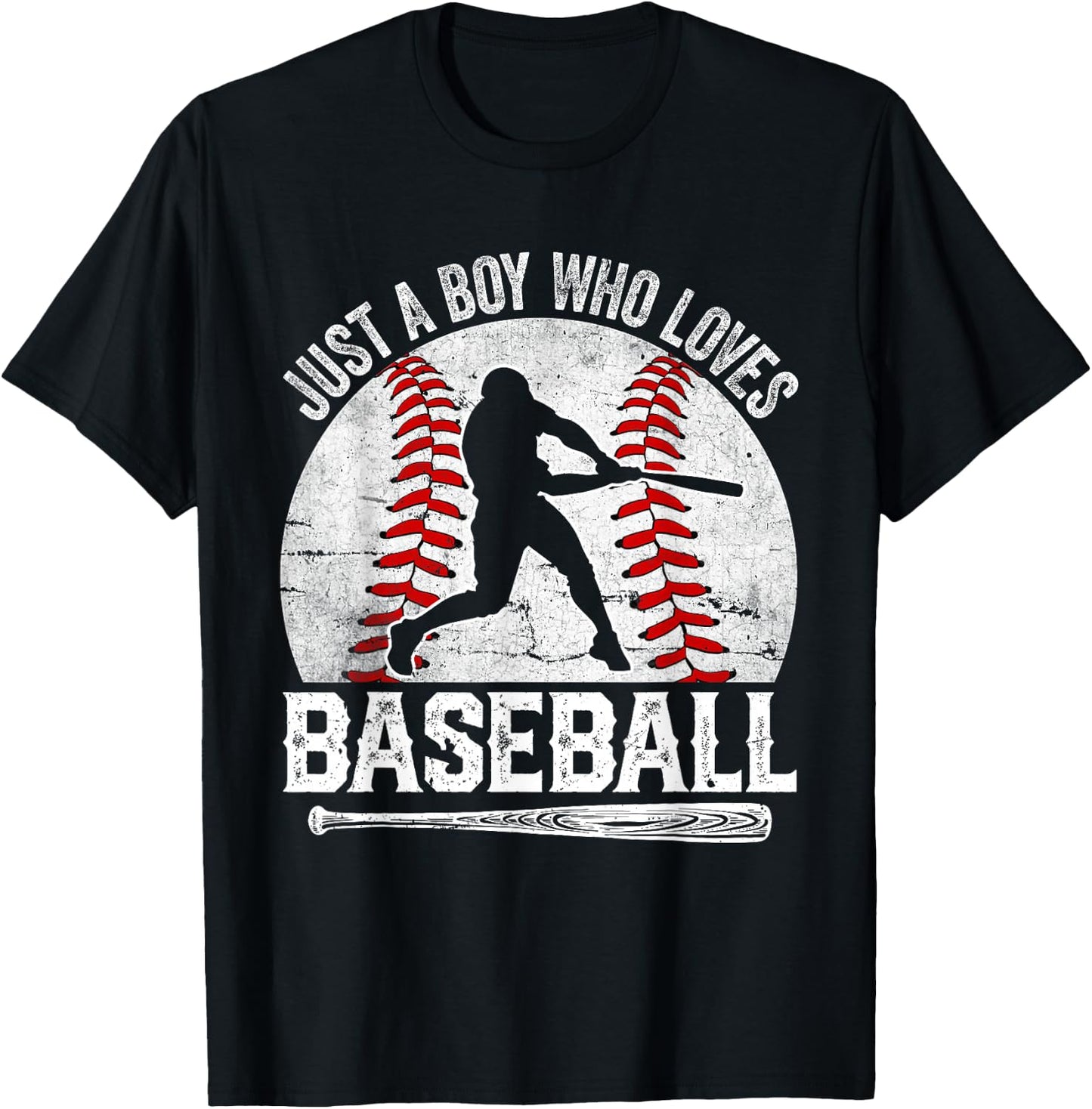 Just A Boy Who Loves Baseball Apparel Boys T-Shirt - T-Shirt | Black