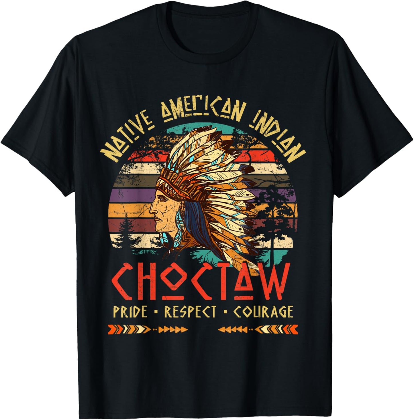 Choctaw Native American Indian Pride Indigenous Tribe T-Shirt - T-Shirt | Black