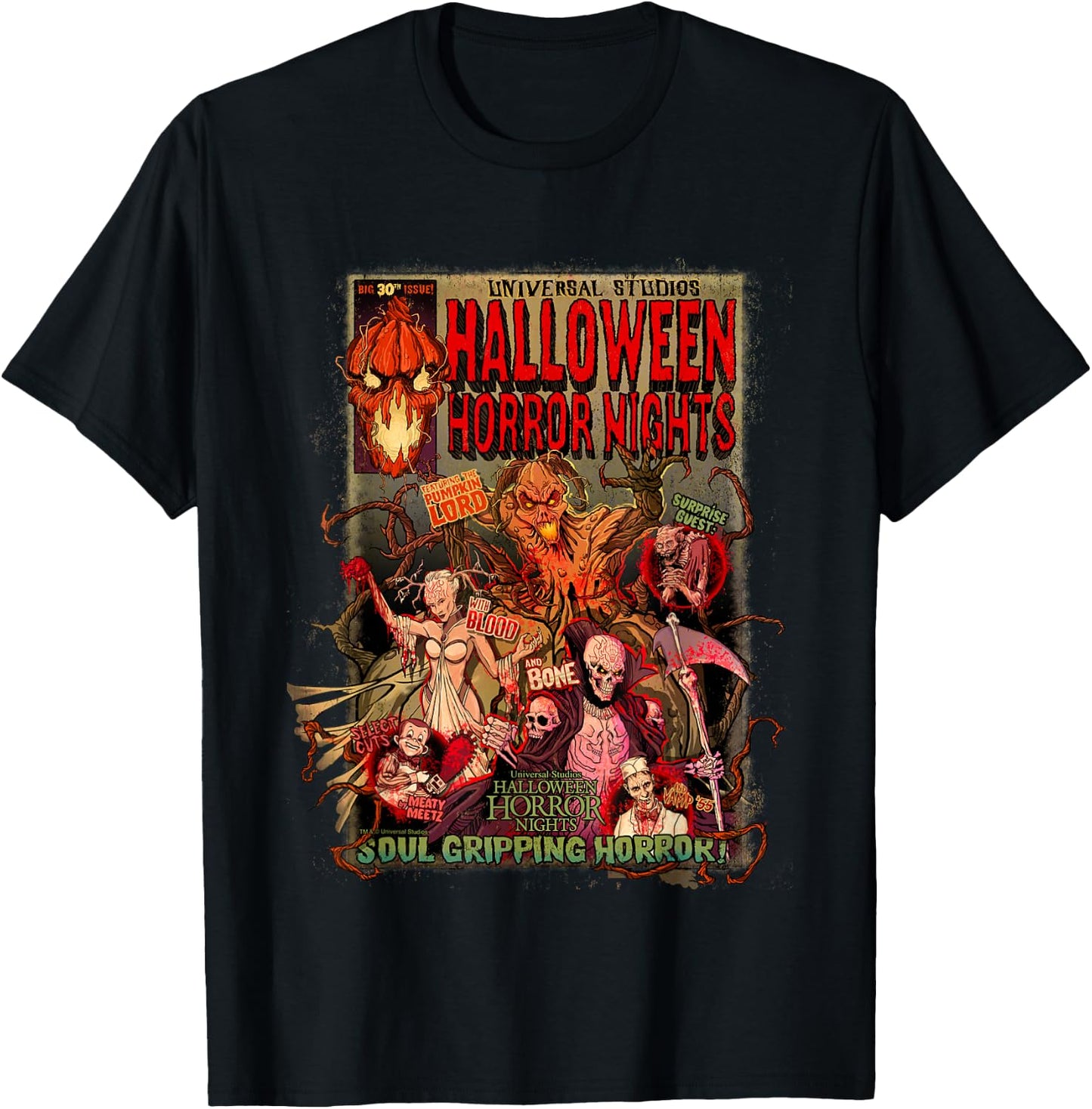 Halloween Horror Nights HHN The Pumpkin Lord Comic T-Shirt - T-Shirt | Black