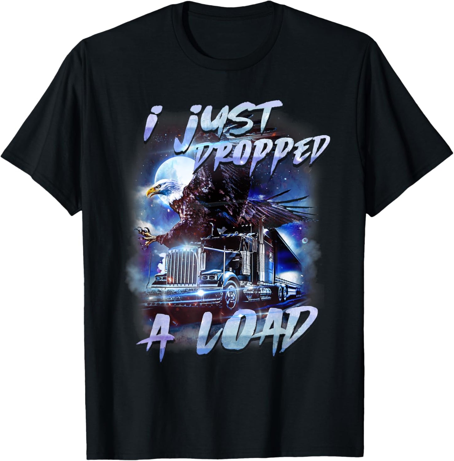 Funny Trucker Gifts Men Husband Semi Trailer Truck Driver T-Shirt - T-Shirt | Black