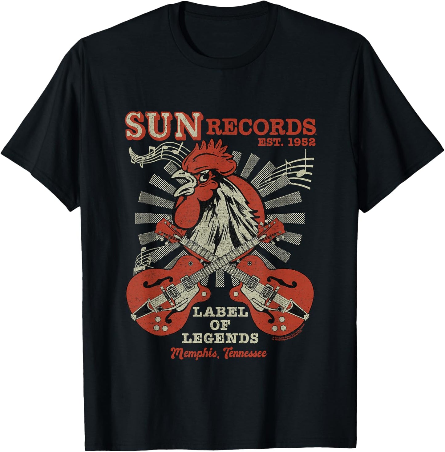 Sun Records Label of Legends T-Shirt - T-Shirt | Black