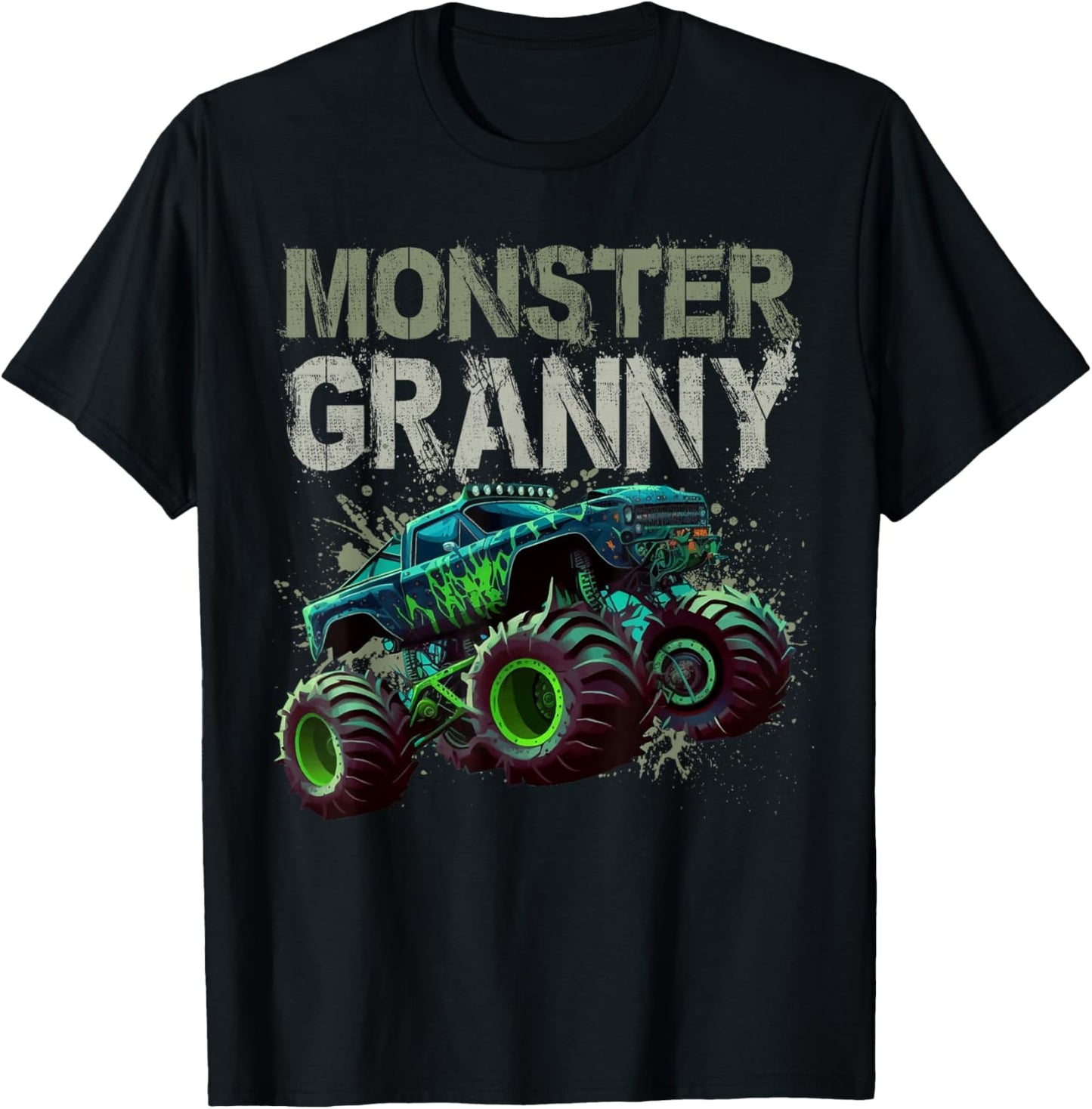 Monster Truck Granny Family Matching Monster Truck Lovers T-Shirt - T-Shirt | Black