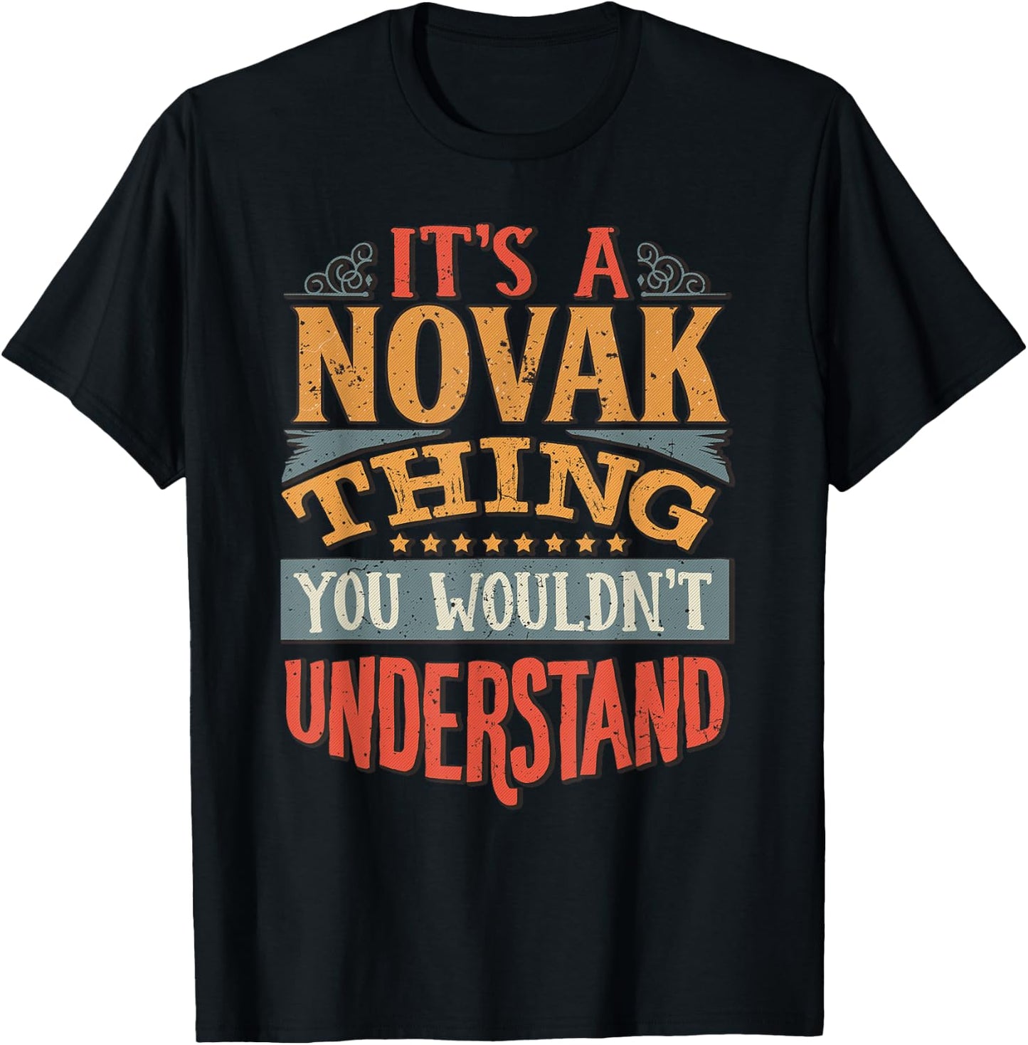 Novak Name T-Shirt - T-Shirt | Black