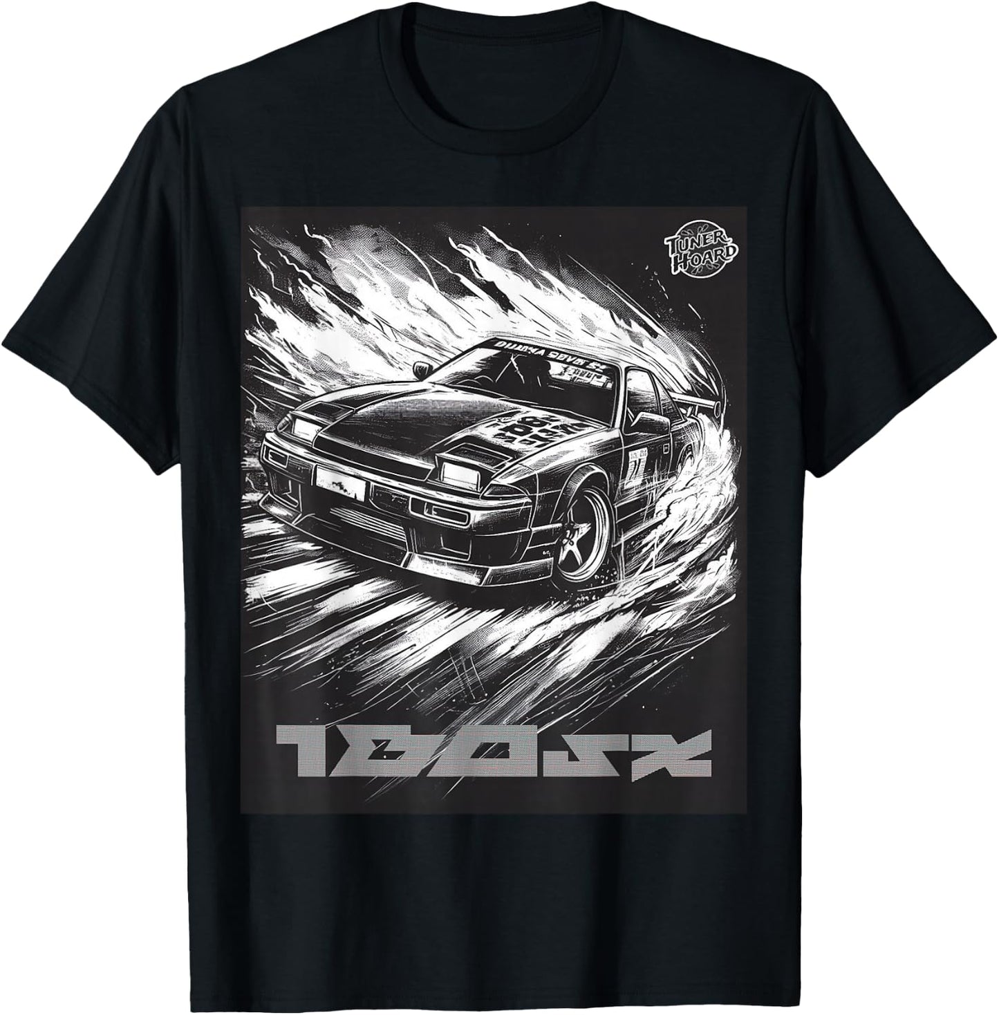 JDM 180sx Cool Drift Car 240sx Manga S13 Silvia Coupe Type X T-Shirt - T-Shirt | Black