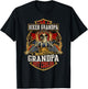 Biker Grandpa Like a Normal Grandpa But Cooler Father's Day T-Shirt - T-Shirt | Black
