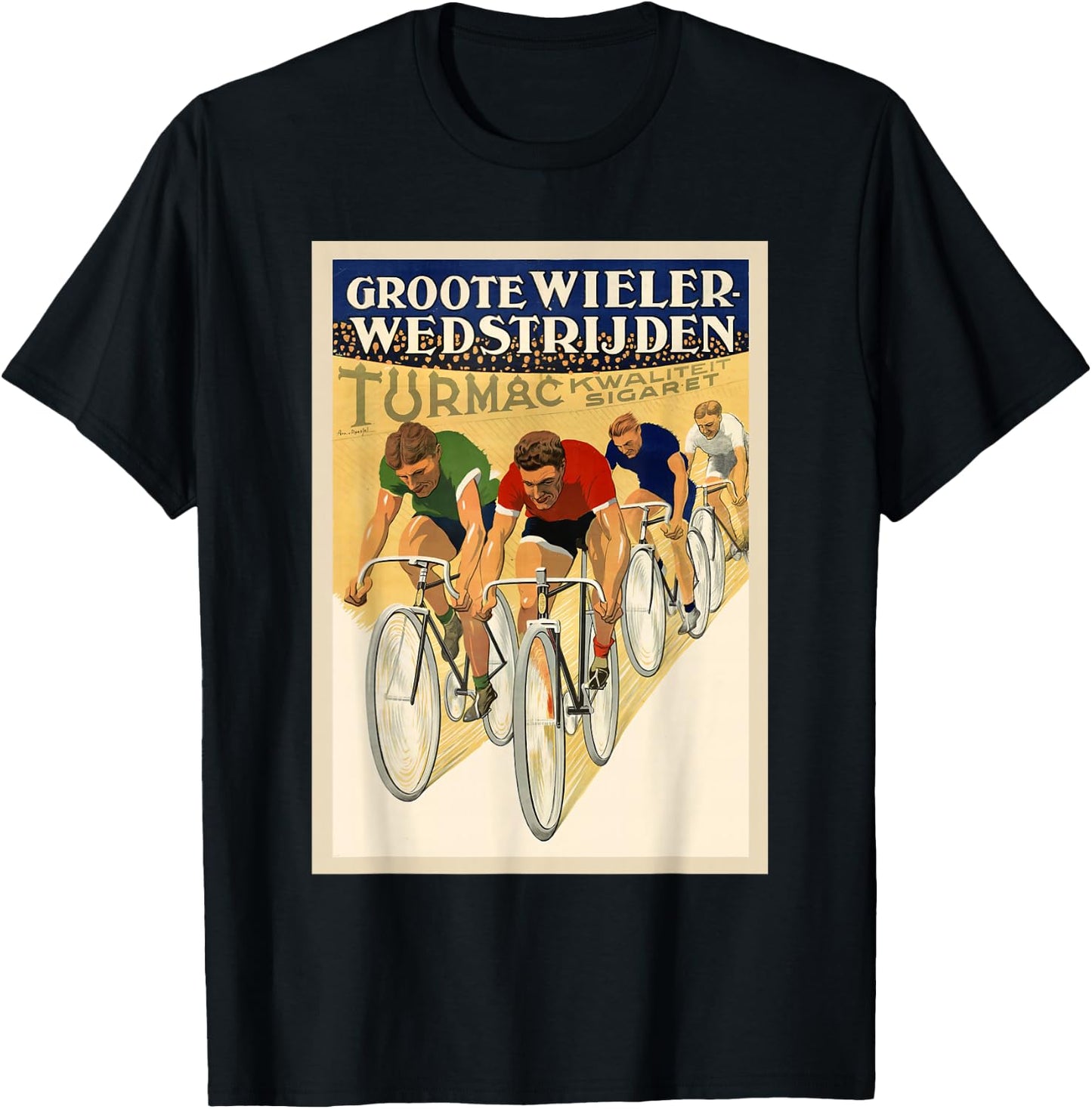 Bicycle Cycling Race Retro Vintage Racing Sports T-Shirt - T-Shirt | Black