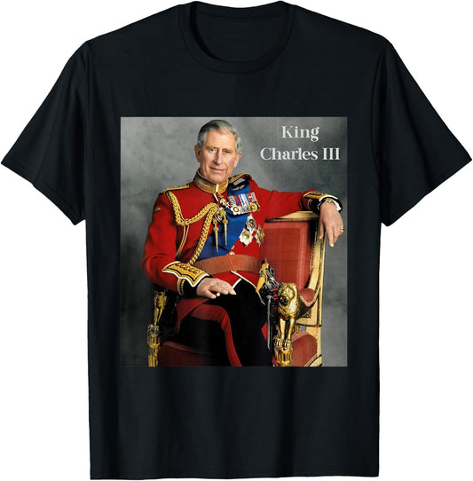 King Charles III Coronation 2023 Celebration Royal Family T-Shirt - T-Shirt | Black