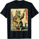 Japanese Cat Princess Playing The Electric Guitar T-Shirt - T-Shirt | Black