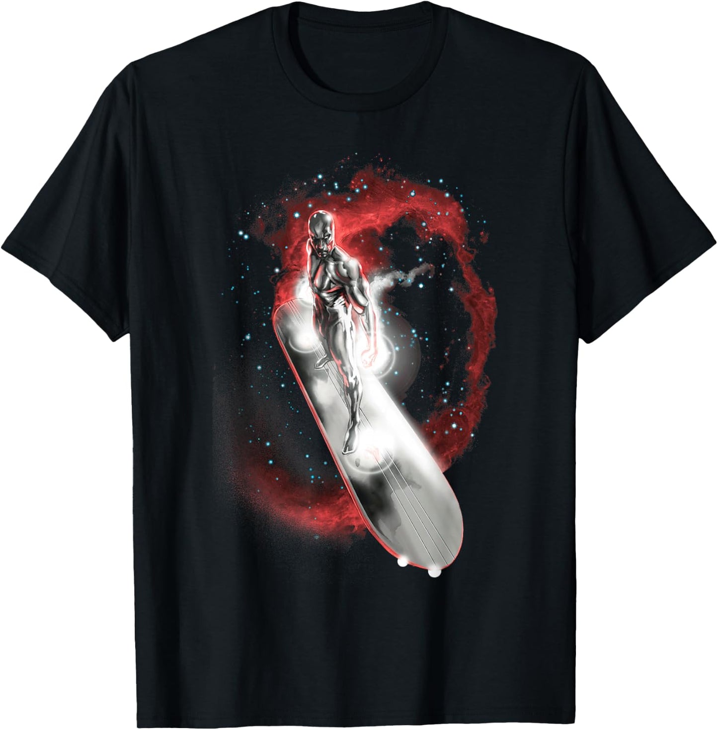 Marvel Fantastic Four Silver Surfer Epic Galaxy Portrait T-Shirt - T-Shirt | Black