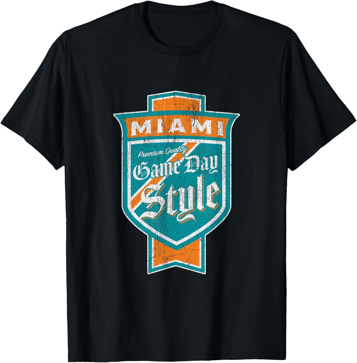 Faded Miami Beer Label - Miami-Dade County Pride T-Shirt - T-Shirt | Black