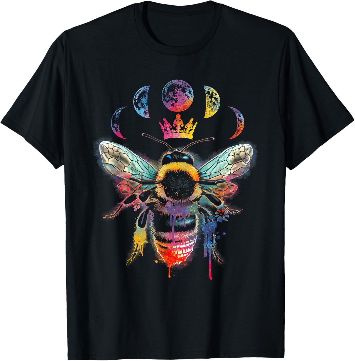 Beekeeping Animal Queen-Bee Nature Insect Bee Tie Dye T-Shirt - T-Shirt | Black