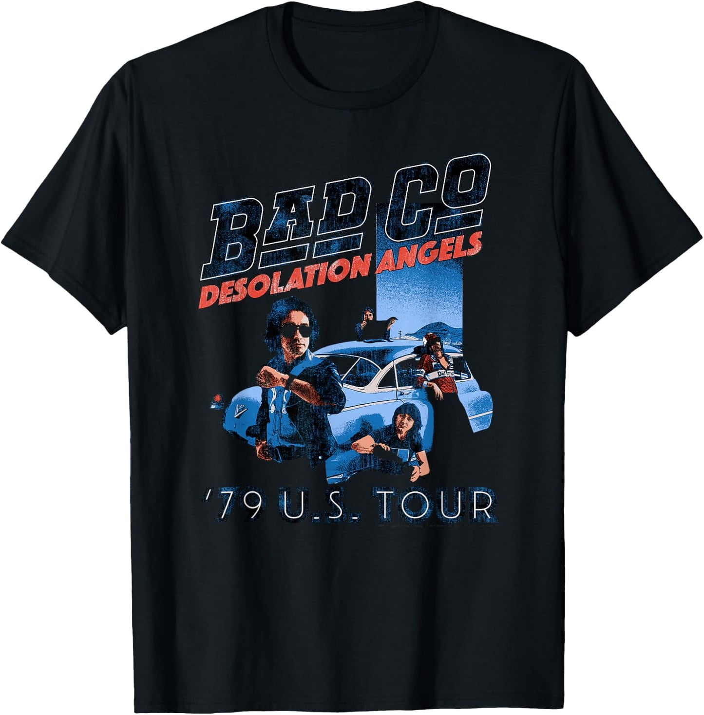 Bad Company Desolation Angels 1979 US Tour for Light Colors T-Shirt - T-Shirt | Black