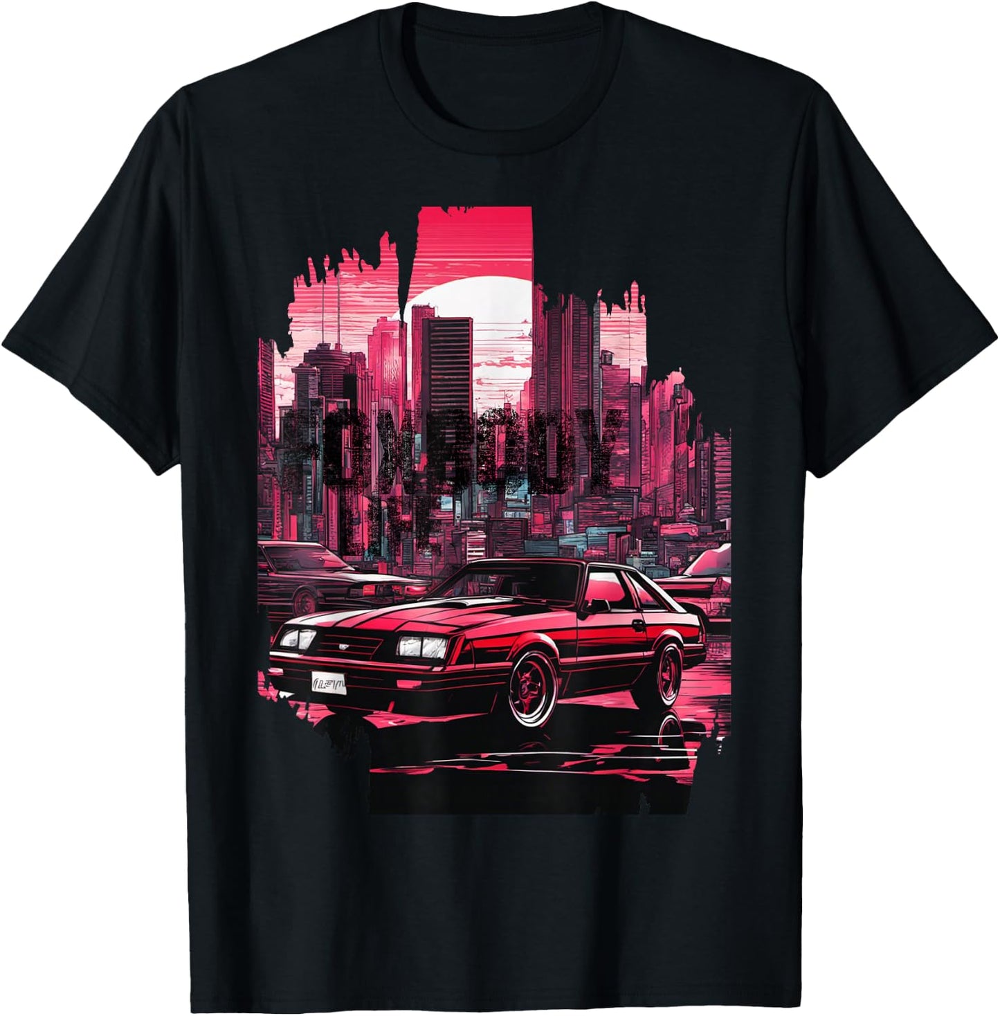 Foxbody 5.0 American Muscle Stang Car T-Shirt - T-Shirt | Black