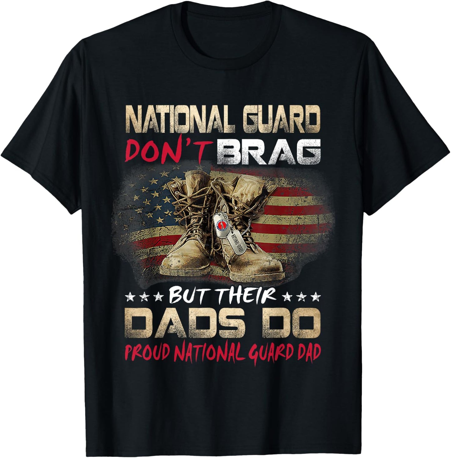 National Guard Graduation Proud National Guard Dad T-Shirt - T-Shirt | Black