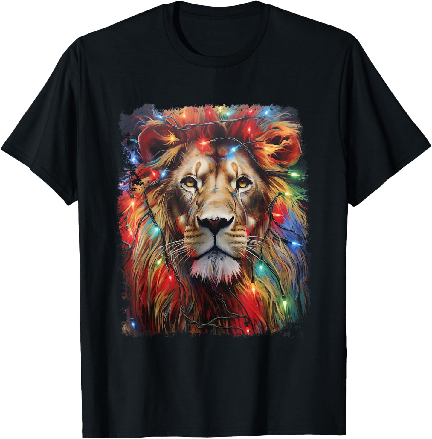 Christmas Lion T-Shirt - T-Shirt | Black