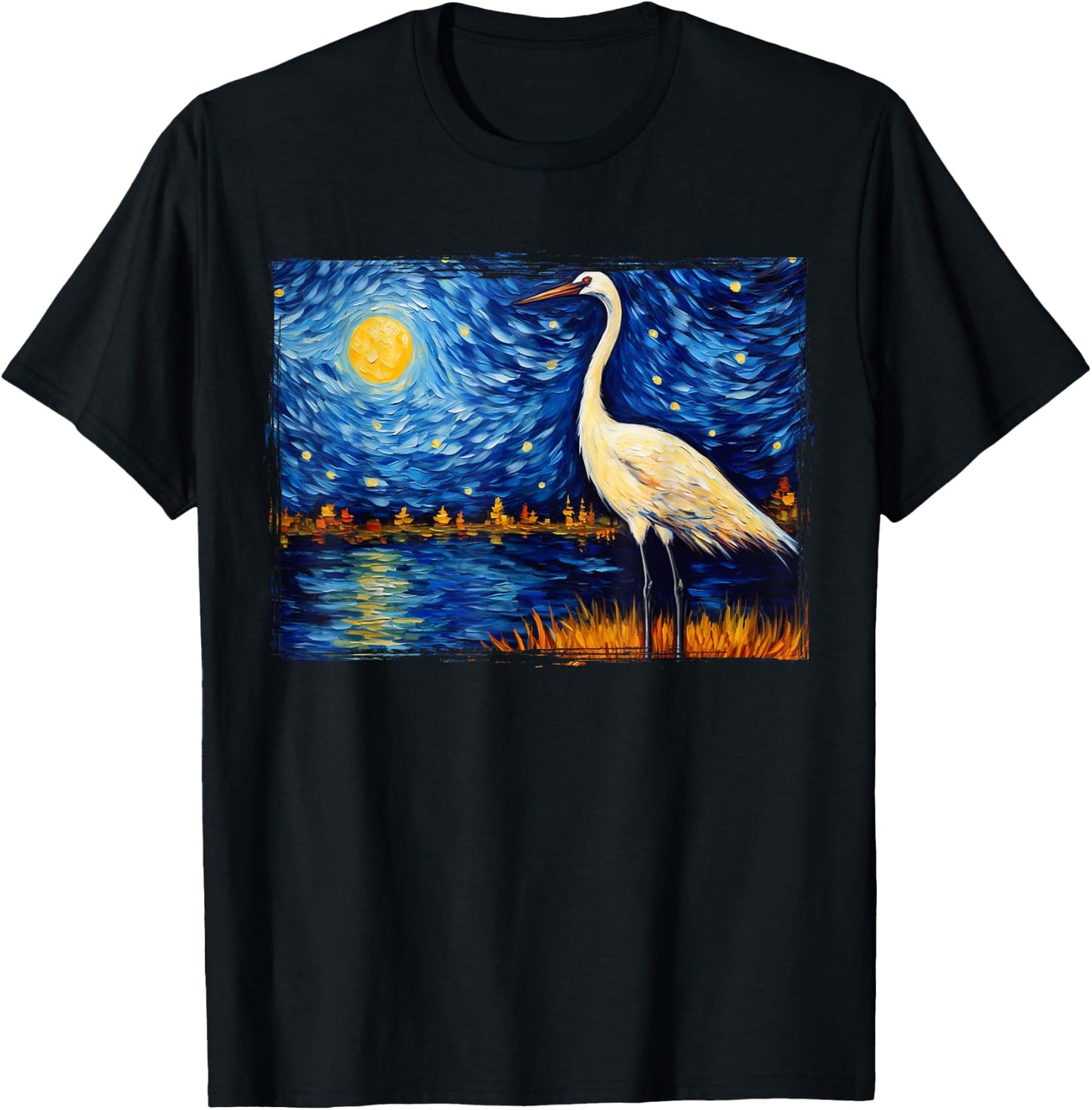 Whooping Crane Bird T-Shirt - T-Shirt | Black